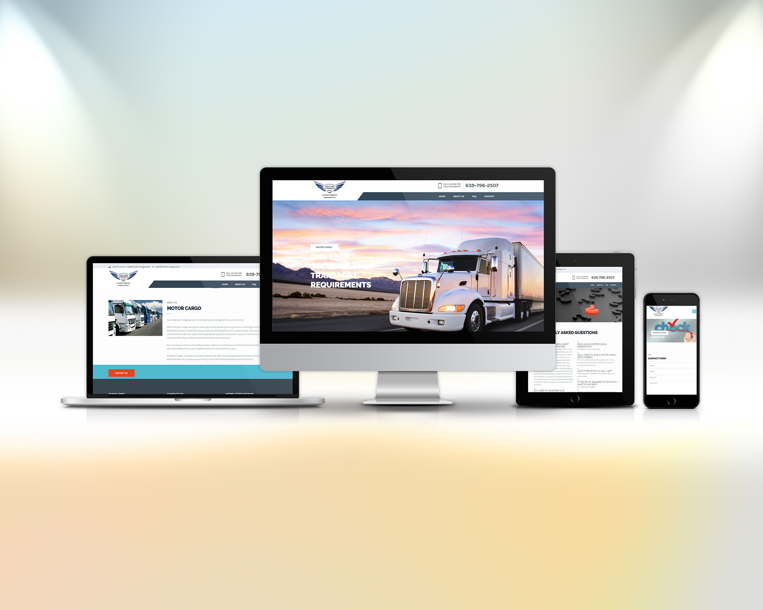 Motor Cargo izrada sajta za tablete i telefone