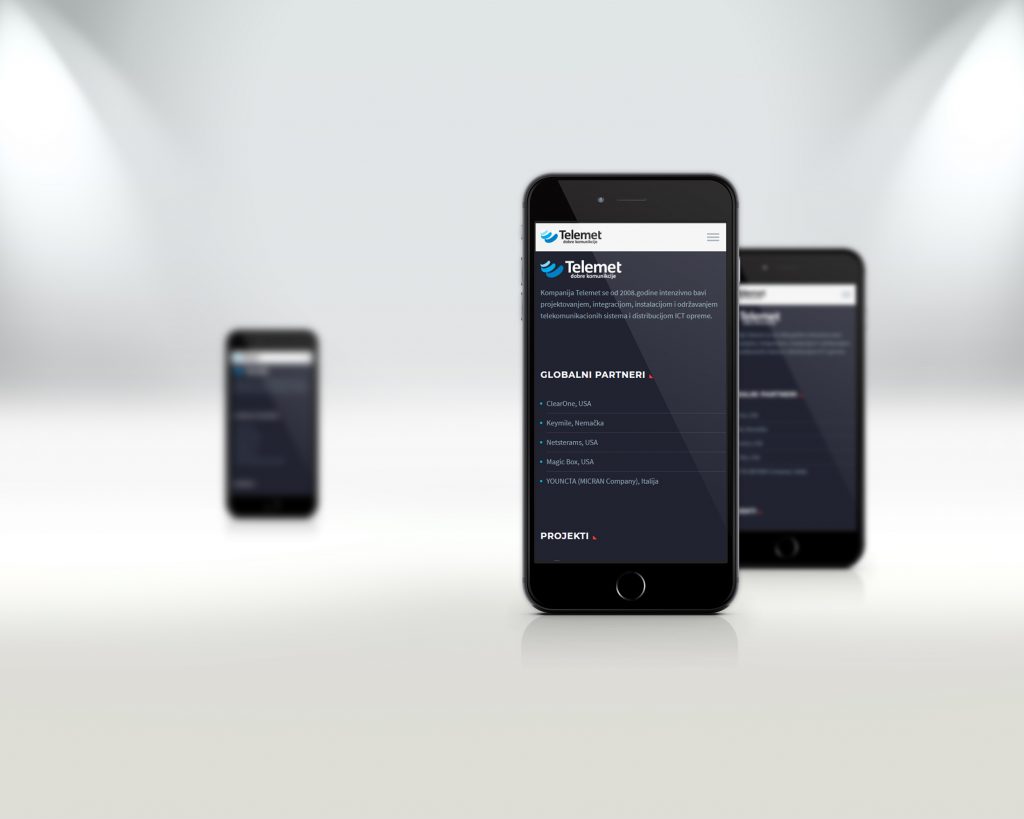 Izrada web sajta za telekomunikacionu kompaniju