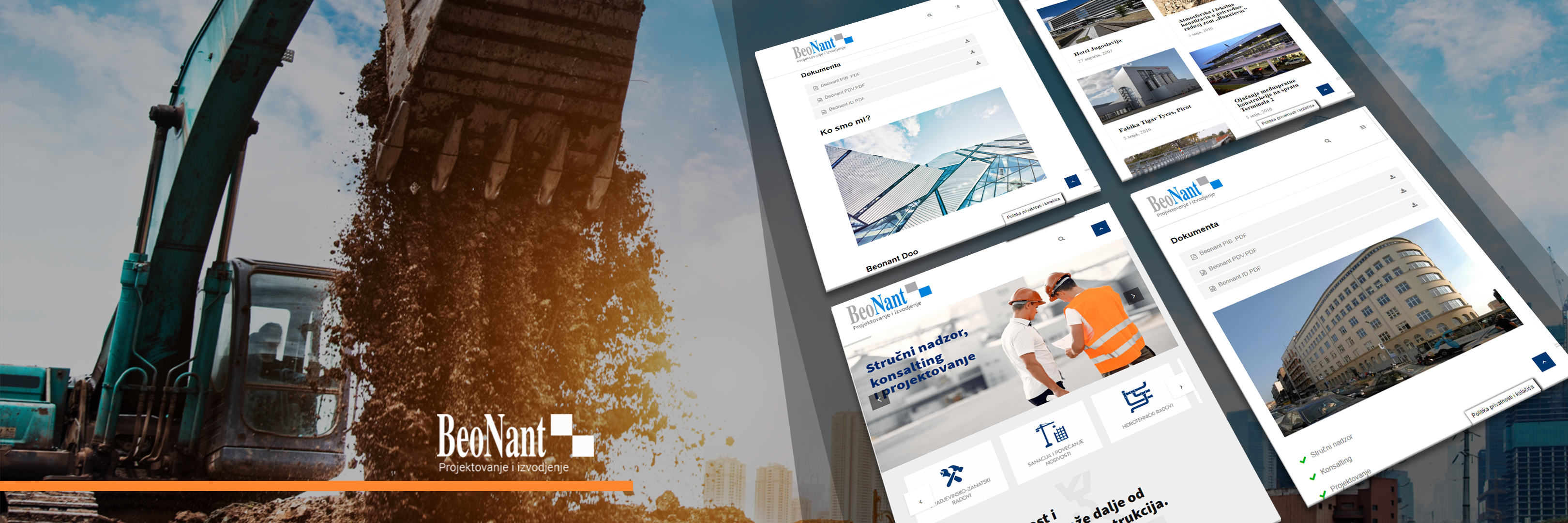 Izrada WordPress sajta za gradjevinsku firmu Beonant